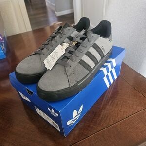 Adidas Campus Dark Grey With Black Soles, NIB, 11 Mens 12 Womens